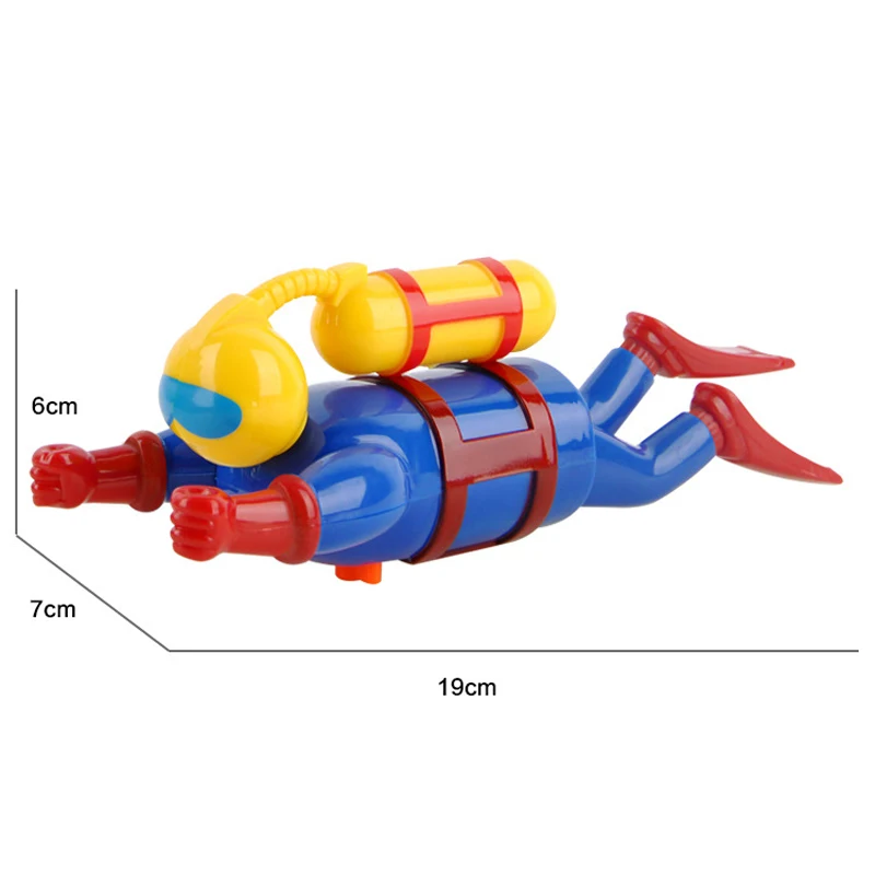 Baby Bath Toys Clockwork Wind Up Diver Bathroom Infant Water Toys Cute Fun Children Newborns Beach Play Creative Bathing Toys
