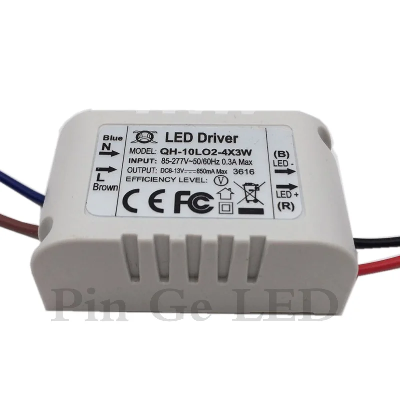 5 шт. изоляция 10 Вт AC85-277V светодиодный драйвер 2-4x3W 600mA DC6-13V Светодиодный источник питания постоянный ток потолочный светильник