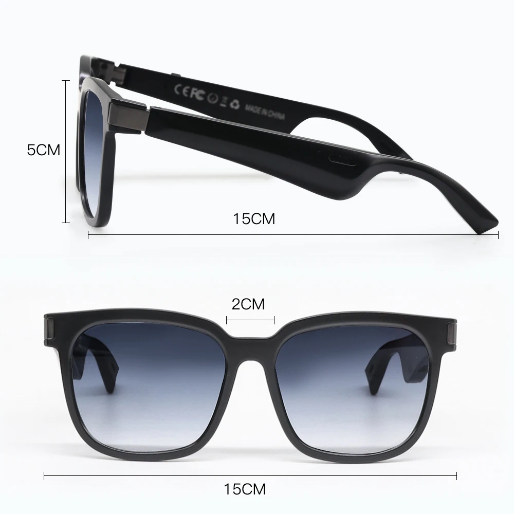 Hands Free Call AI Voice Control Audio Bluetooth Sunglasses for Men- Mutrics Stylish Smart Music Sunglasses with Virtual 5.1 Surround Sound UV 400 Polarized Lens & IP56 Sweat Resistant White 