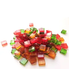 200 шт разноцветная стеклянная мозаичная настенная плитка квадратная прозрачная зеркальная плитка для рукоделия мозаика для изготовления прозрачного камня 1 см* 1 см