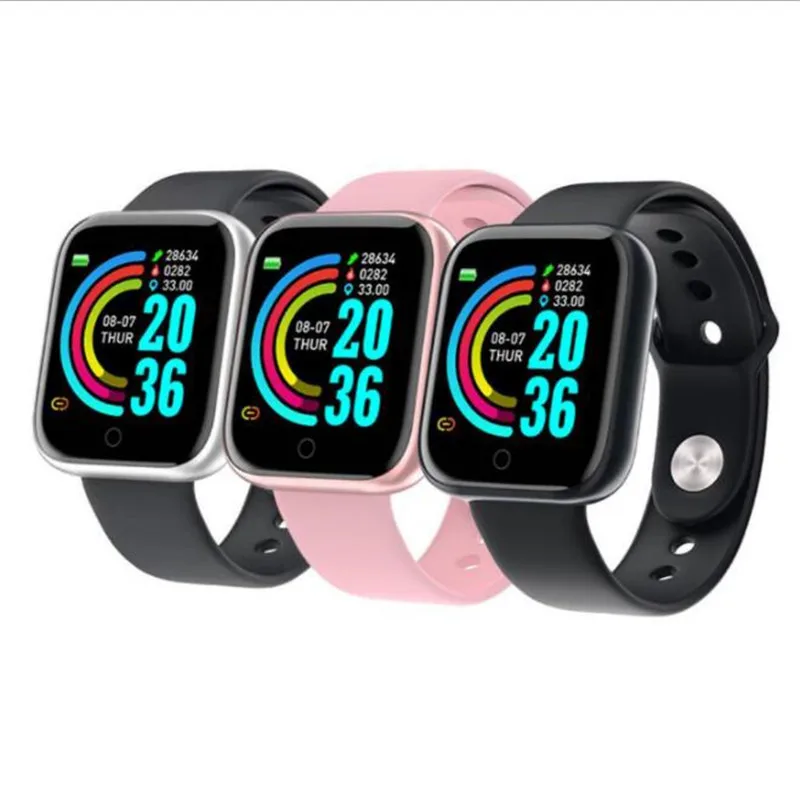 

Hot Sale Y68 Waterproof Bluetooth Sport Smart Watch For Fitness Tracker Heart Rate Monitor