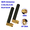 WiFi Antenna 2.4GHz/5.8GHz dual band 3dbi RPSMA/SMA Connector Rubber Aeria for mini PCI Card  camera USB Adapter Network router ► Photo 1/6