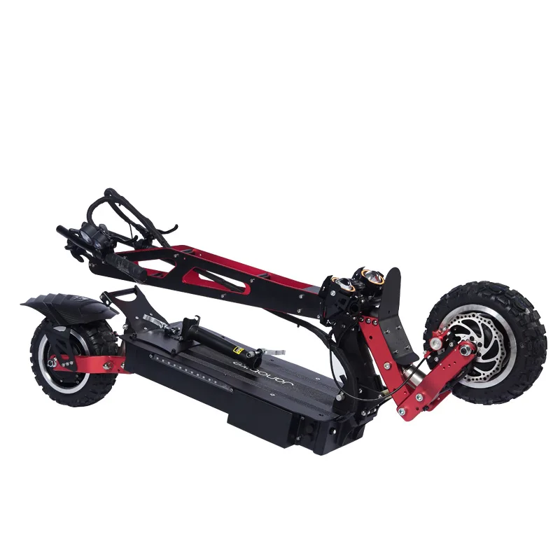 Cheap Janobike Electric scooter adult double drive 60V5600W with seat 11 inch airbag damping electric motorcycle pedal free shipping 5