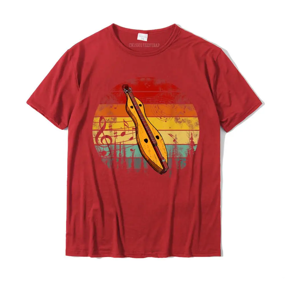 Casual O Neck T-shirts Summer Fall Tops & Tees Short Sleeve Hip Hop Pure Cotton Design Sweatshirts Custom Men Wholesale Dulcimer Lovers Guitar Retro Design Dulcimer Funny T-Shirt__MZ15255 red