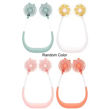 

Neck Fan USB Rechargeable Portable Mini Wearable Neckband Fan Electric Dual Neck Dropship