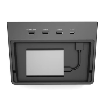 

USB Hub 5 Ports SSD Disk Sticks Center Console Kit USB HUB Memory Storage Box Accessorie For Tesla Model 3 Wireless Charging Pad