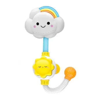 

Multi-directional Baby Rainbow Shower Children Kids Cloud Flower Funny Spray Shower Head Bath Water Bathroom Faucet Toys Tu U3A0