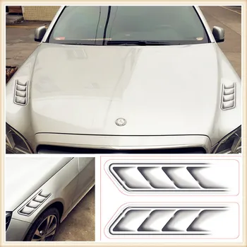 

3D Shark Gills Car Decals Vent Air Flow FOR Porsche 918 Cayman Boxster 919 718 GT3 Macan Cayenne 911 Panamera Mission