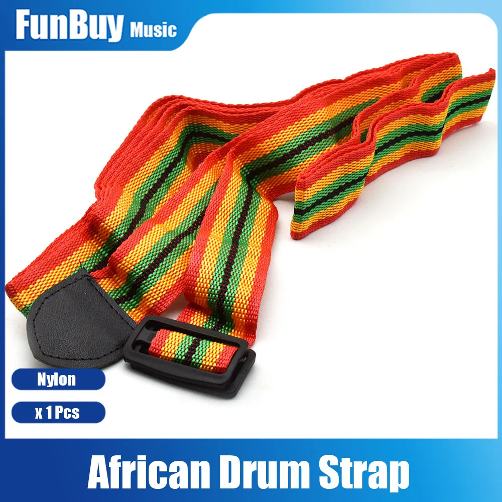 Adjustable Rainbow African Drum Strap 3.2m Length Djembe Drum