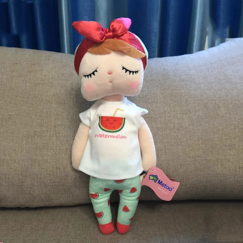 Новые фрукты серии Metoo кукла Анжела кролик мягкие плюшевые животные детские игрушки для девочек Дети Мальчики Kawaii детские плюшевые игрушки