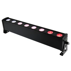 Barra de luz LED 4 en 1 con Control de píxeles para Dj, iluminación de pared para discoteca, fiesta, Club, espectáculo de Navidad, 8x12W, RGBW