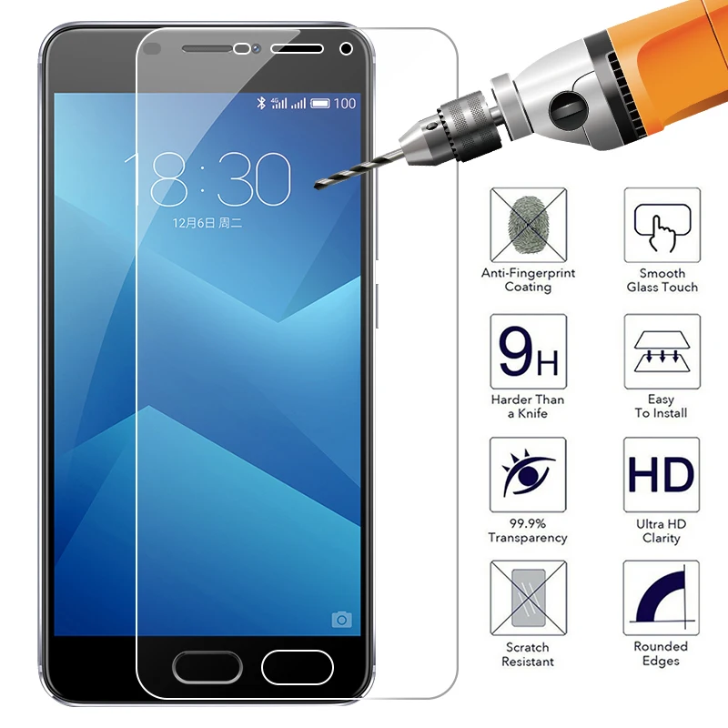 

Protective Tempered Glass For Meizu 16th M6 M3 Note M5S Full Cover Screen Protector For Meizu 16X M5C M5 Note Pro7 Plus