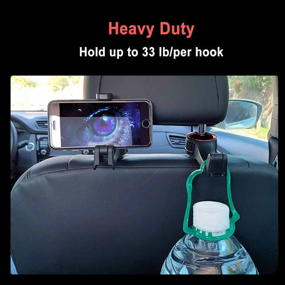 Car Seat Back Hook With Phone Holder Vehicle Headrest Seat Back Hanger  Holder Hook Universal Mount Storage Auto Accessories6850270 From Hemt,  $22.39