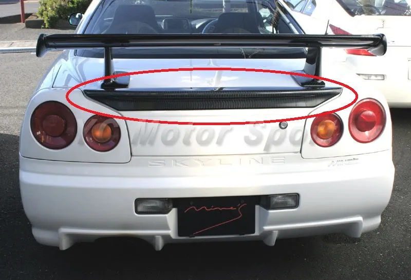 1999-2002 Nissan Skyline R34 GTT GTR Mine's Style Trunk Spoiler CF (12).jpg