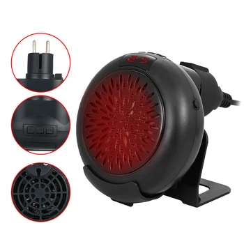 

Household Adjustable Electric Mini Fan Heater Portable Desktop Plug-in Wall Heating Stove Radiator Warmer Machine for Winter