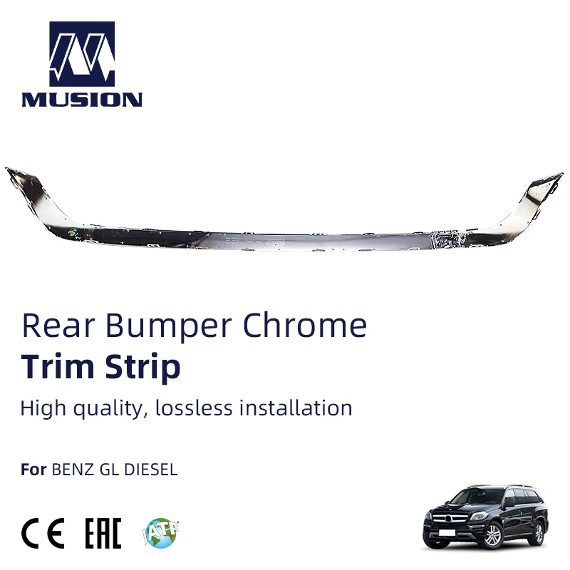1668851274 For Mercedes Benz W166 Rear Bumper Lip Chrome Trim From 