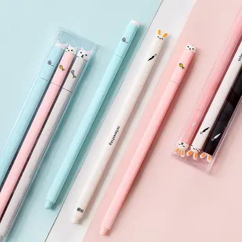 3pcs/set Gradient Color Gel Pen Set Cute Cartoon Gel Pen 0.5mm Creative Signature Pen Kawaii School Office Writing Supplies 1