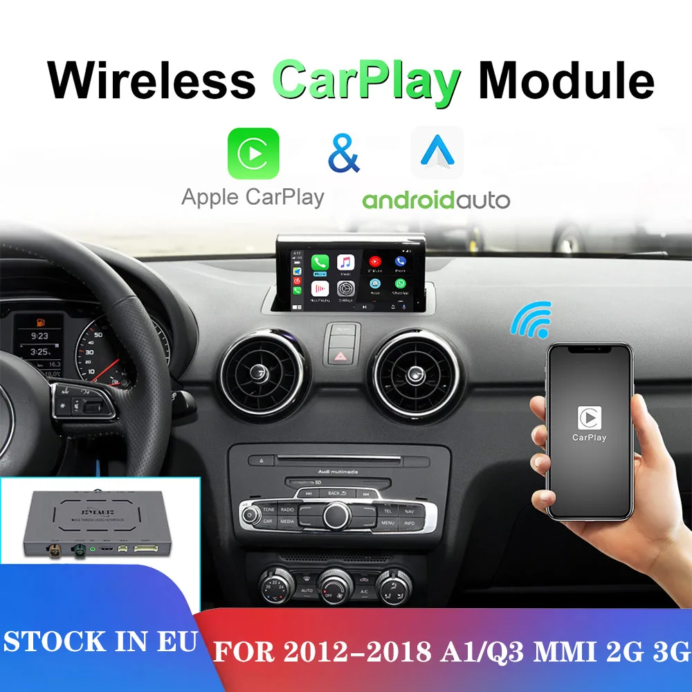 

Беспроводной модуль Apple Carplay для 2012-2018A1/Q3 MMI 2G 3G iOS13 Android Mirror Car Play Android Auto проводной ai box