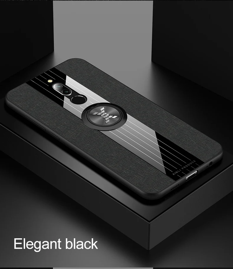 Для Xiaomi Redmi 8 чехол 8A роскошный тканевый чехол противоударный жесткий для Xiomi Xiaomi Redmi Note 8 Pro чехол для телефона металлическое кольцо держатель