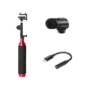 

Saramonic Smartphone microphone kit with All-aluminum holder and handgrip & Lightweight Stereo Mic for lightning/TPYE-C phones
