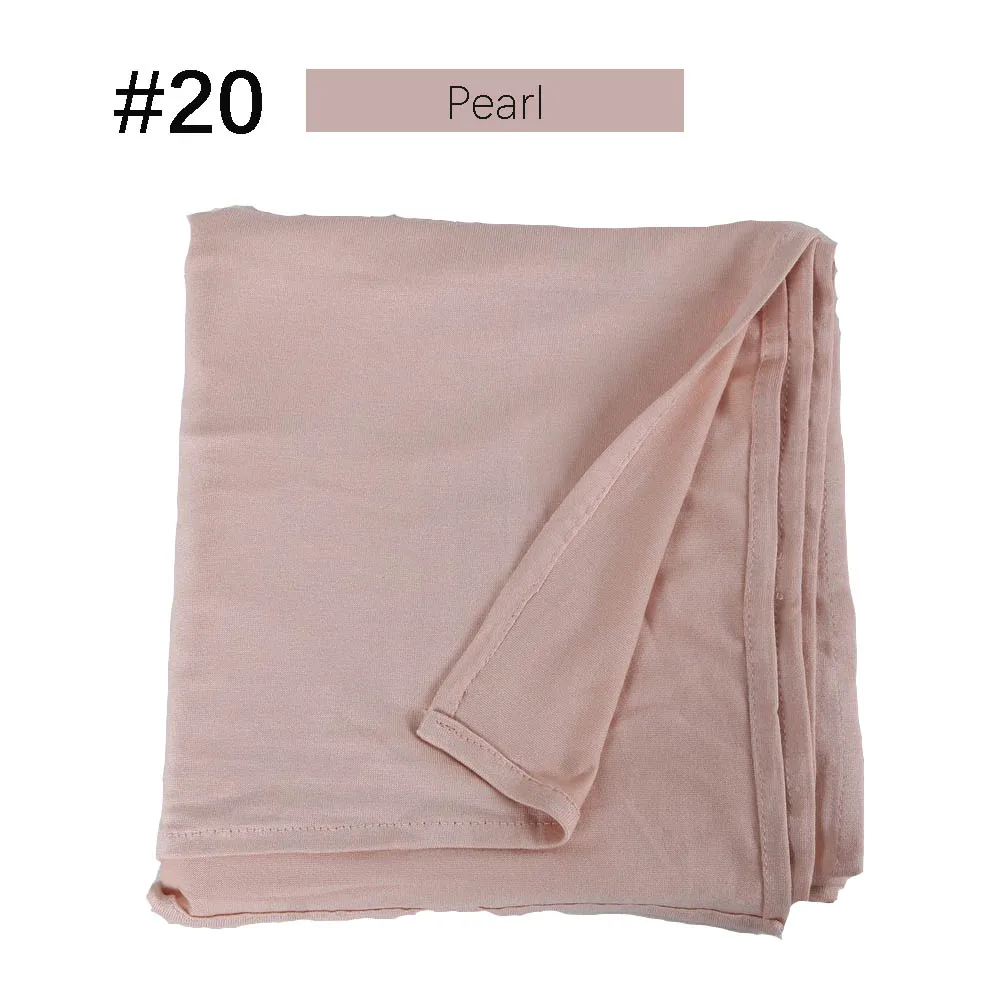 Muslim Women Premium Instant Cotton Jersey Hijab Scarf Jersey Hijabs Scarves With Hoop Pinless HeadScarves 53 colors