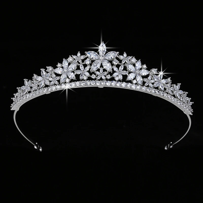 Женская тиара с цирконием Crown HADIYANA Очаровательная романтичная диадема свадебные