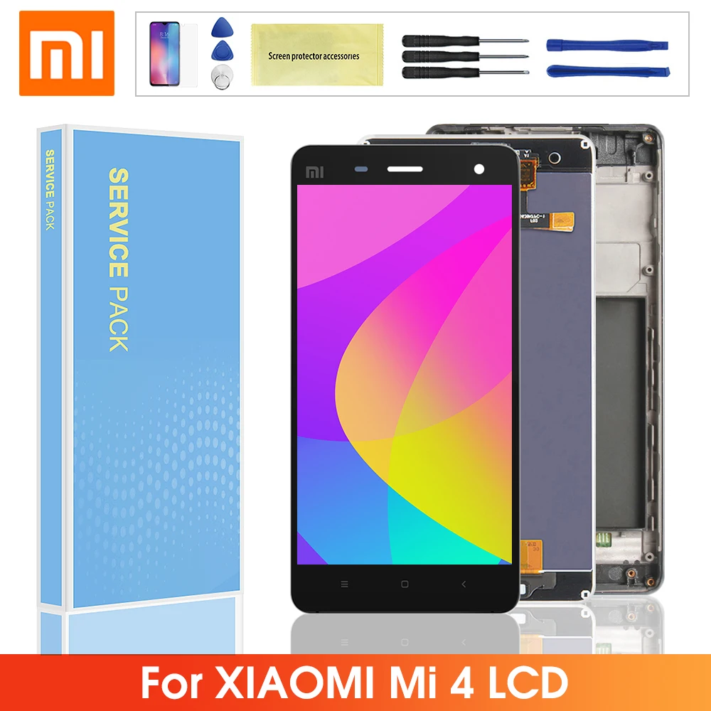 

Original LCD For Xiaomi Mi 4 M4 Mi4 LCD Display + Touch Screen Digitizer Assembly with Frame Replacment For Xiaomi mi4 lcd