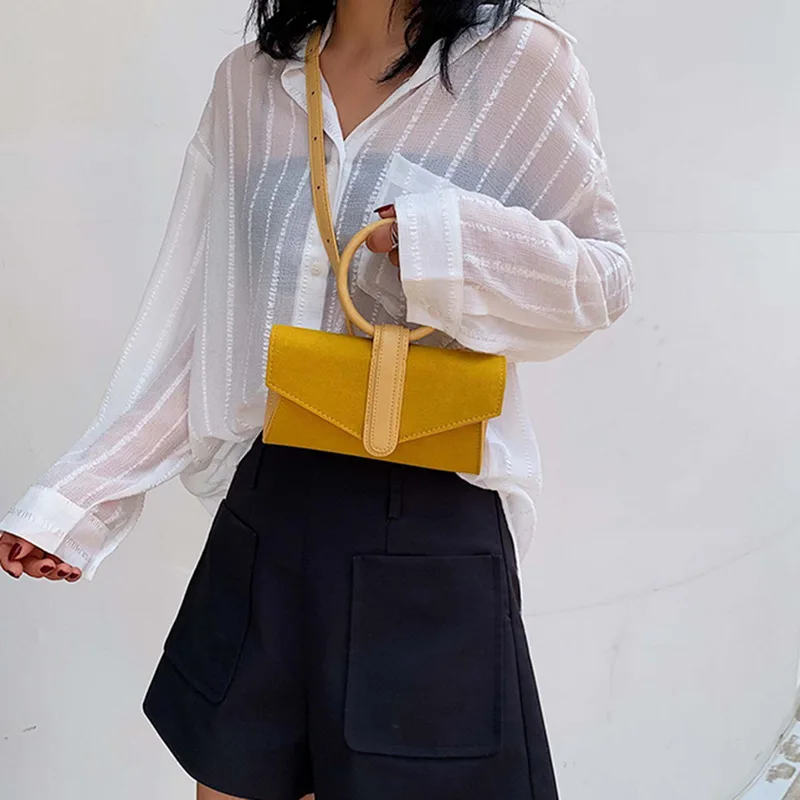 

Women's Fashion Solid Color Shoulder Strap Crossbody Bag Ladies Sweet Small Square Bags Portable Handbag Messenger Bag 2019 New