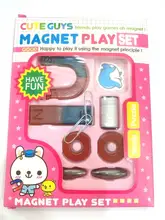 

1set Experiment Teaching Aids Early Education Toys Kids Science Magnet Kit Magnetic Sticks Balls Test Tools School Physical