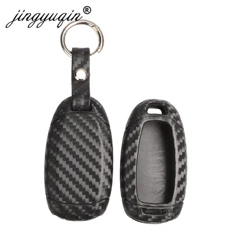 Keyforkess 10pcs Carbon Cassa Chiave Dell'automobile Per Hyundai i30 Ix35 KONA Encino Solaris Azera Grandeur Ig Accent Santa Fe palizzata 3/4/5BTN