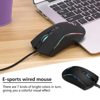 

Gaming Mouse USB Wired Colorful 3200DPI 7 Buttons Optical Mouse Mice for PC Laptop Computer Professional Players