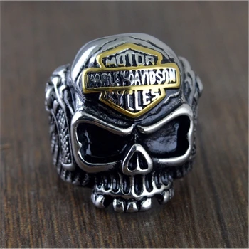 

Men's creative hip-hop rock wings skull punk retro exquisite fashion party boy birthday gift jewelry wholesale