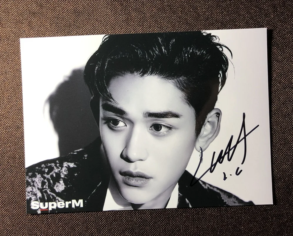 Ручной подписанный SuperM Lucas фото с автографом 5*7 K-POP 7 версий 092019N