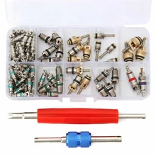 

New High Quality Auto Car R12 &R134a A/C Air Conditioners Valve Core Remover Tool Kit 102pcs/Set Remover Tools Accessories