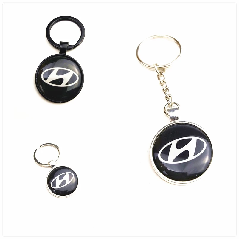 

Car Styling Auto Emblem metal keyring Case For Solaris ix35 i20 i30 i40 HYUNDAI Tucson CRETA Santa fe Car Styling