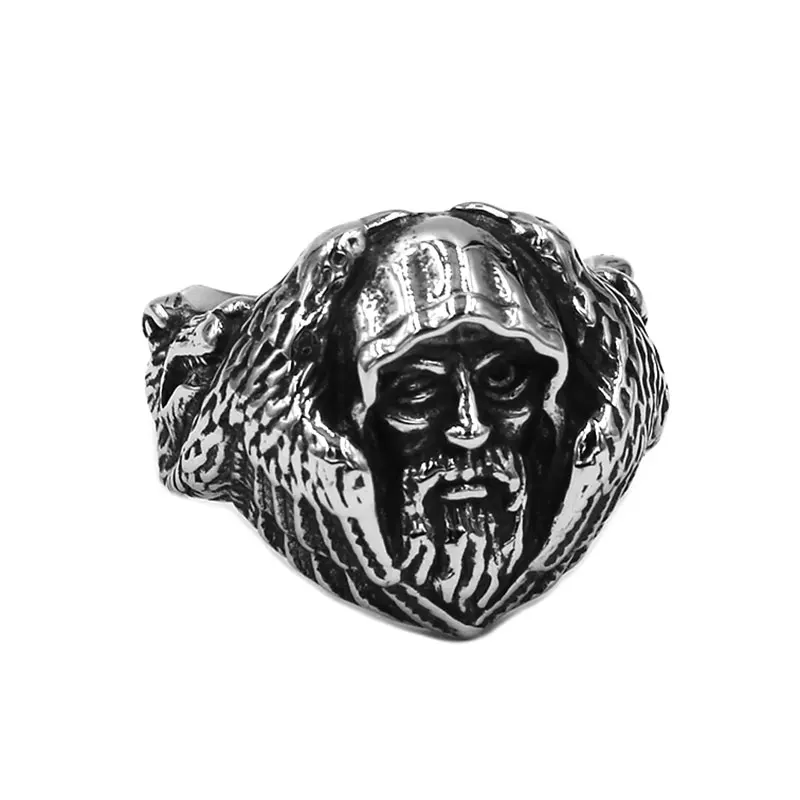 Норвежский викинг, волк, Орел, кольцо из нержавеющей стали, ювелирное изделие, племенное животное, крыло, кельтский узел, медведь, человек, черепа, кольцо байкера, SWR0958