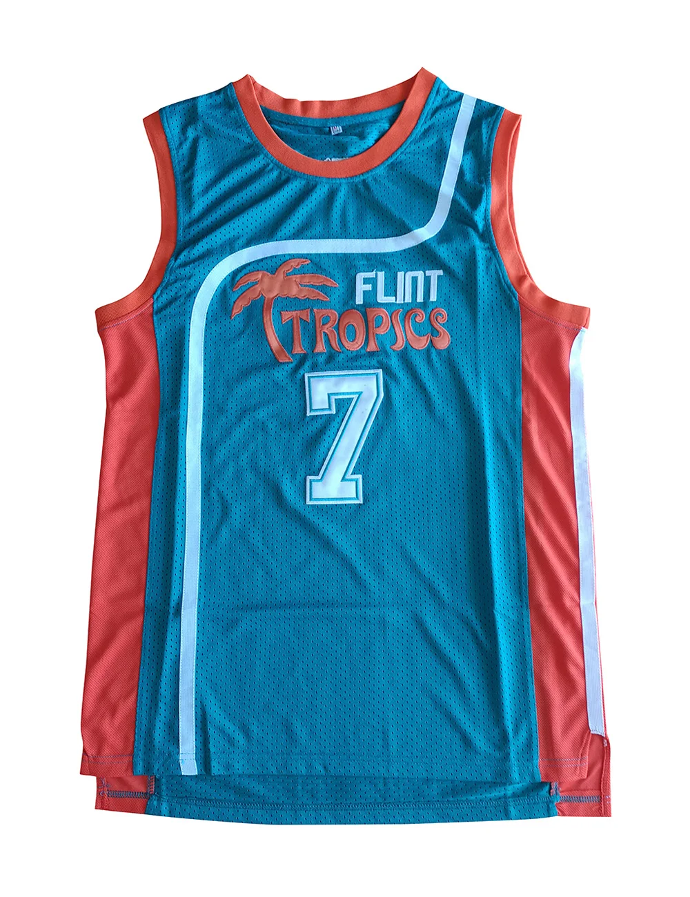 #7 Flint Tropics Semi Pro Coffee Black Movie Stitched Basketball Jersey 