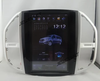 

12.1" tesla style vertical screen android 9.0 Six core Car GPS Video Navigation for Benz Vito Metris 2016-2017