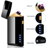 Mini Dual Arc Electric Lighter USB Rechargeable Windproof Plasma Candle Electronic Lighters LED Power Indicator Gadgets for Men ► Photo 2/6