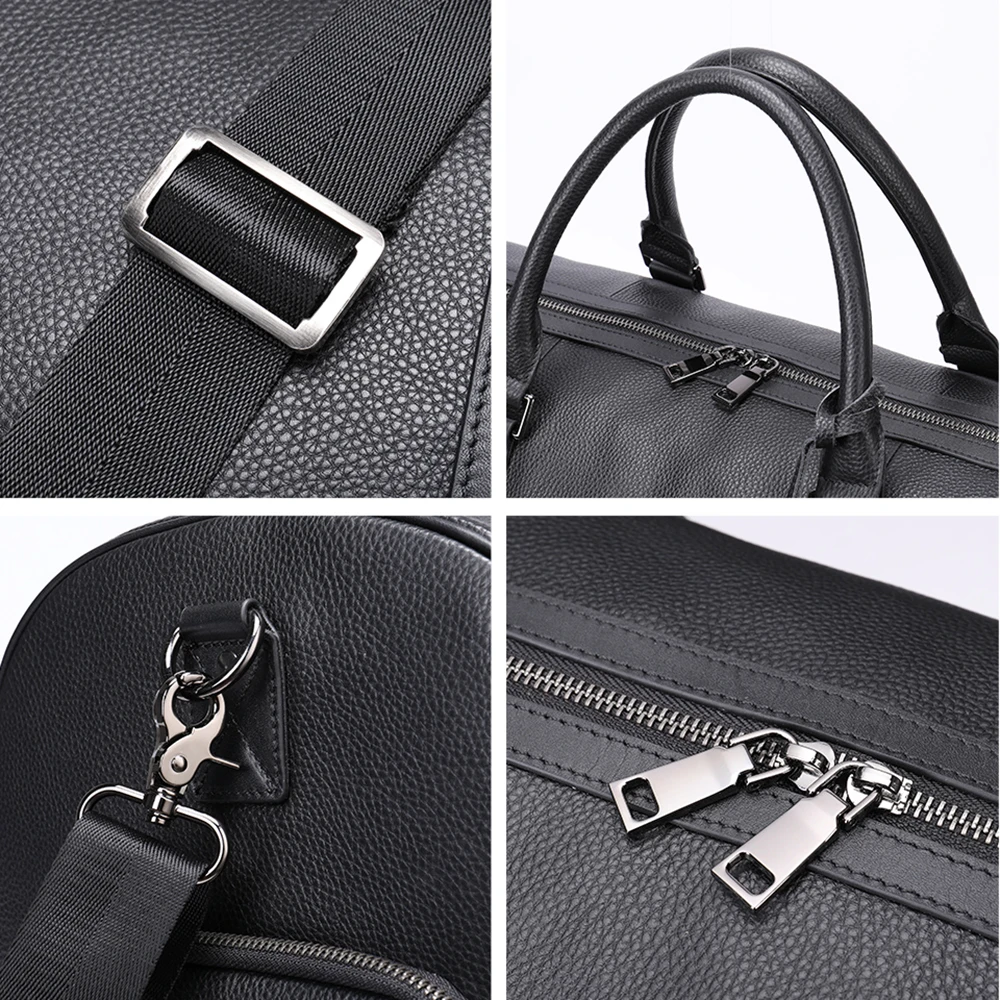 WESTAL100% Genuine Leather Men Women Travel Bag Real Leather Carry-on Hand Luggage Bags Travel Shoulder Bag Big Totes Bags Male travel bag