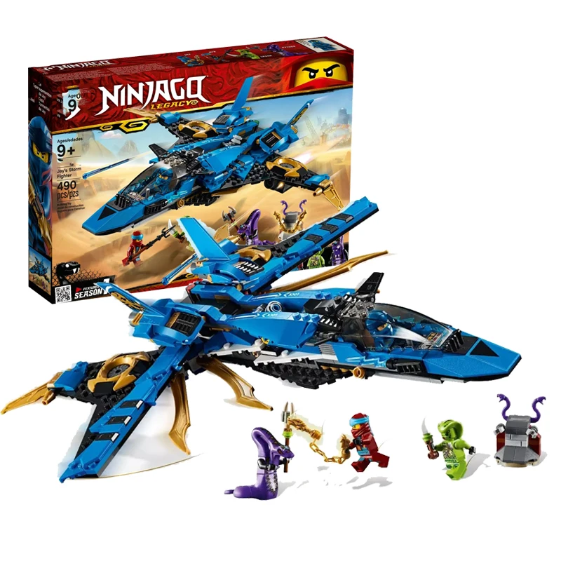 

2020 new 5 Ninja Jay's Storm Fighter Compatible legoingery Ninjagoed 70668 construction Blcoks toys action figures for kids gift