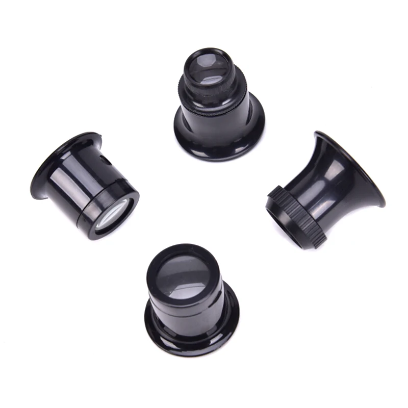 4pcs Eye Magnifier Len Repair Kit Tool Magnifying Glass 5X/10X/15x/20x Portable Loupe Lens Jeweler Watch Magnifier Tool