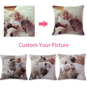 

Custom Cushion Cover 50*50 Customized Throw Pillow Home Decorative pillows Funda Cojin 60*60 pillow cover Sofa Car Home Gift