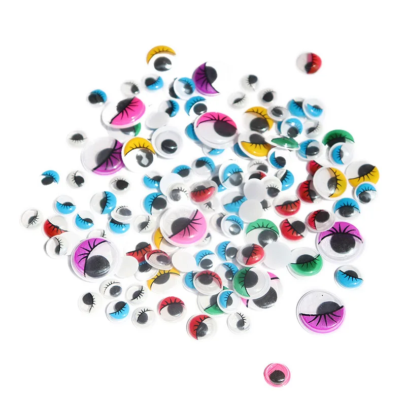 100 шт Красочные Подвижные Пластиковые вигглы Googly Eyes самоклеящиеся Скрапбукинг для игрушек Diy Дети ремесло Домашний Декор швейные принадлежности
