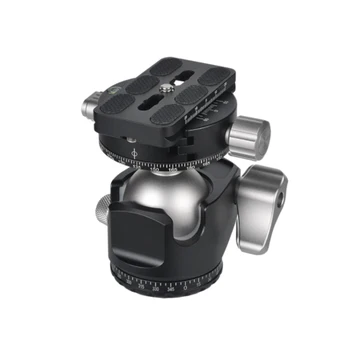 

D-40 Professional Double Panoramic Head CNC Machining Ball Head Double U Notch for Tripod Monopod DSLR ILDC Cameras