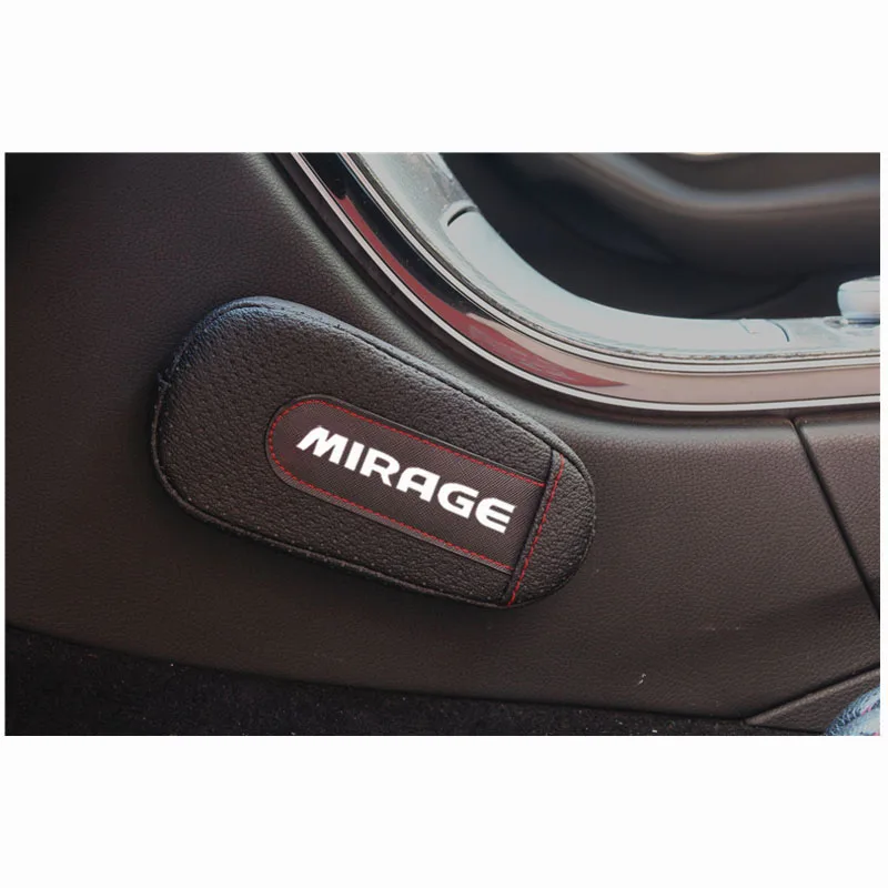 Для Mitsubishi Mirage стильная и удобная подушка для ног наколенники подлокотник аксессуары для салона автомобиля - Название цвета: blackwhite