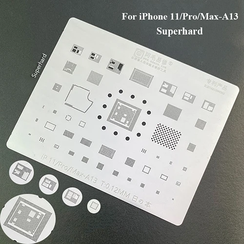 BGA трафарет для iPhone 11/Pro/Max A13 cpu IC чип набор трафаретов для пайки BGA - Цвет: Integrated Net