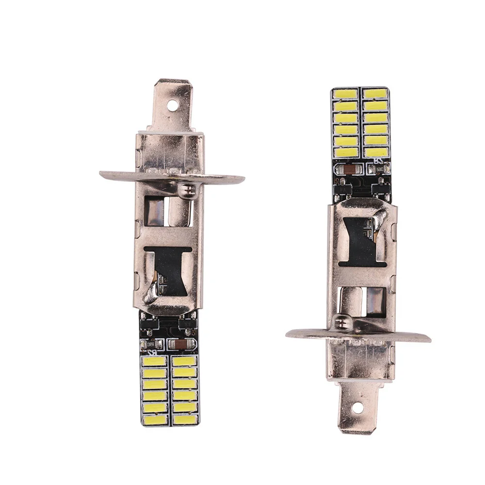 4 шт. H1 автомобиля 24SMD декодировать туман тормоз заднего хода вождения светильник 6000 К ксенон белый дневной противотуманные лампы