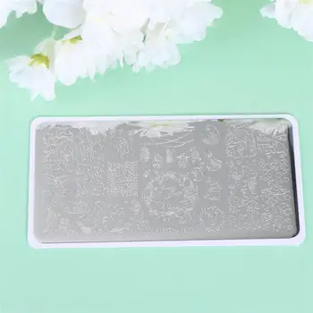 

1PC Rectangle Nail Stamping Plates Metal Template Nail Art Animals Image Texture DIY Plate Tools