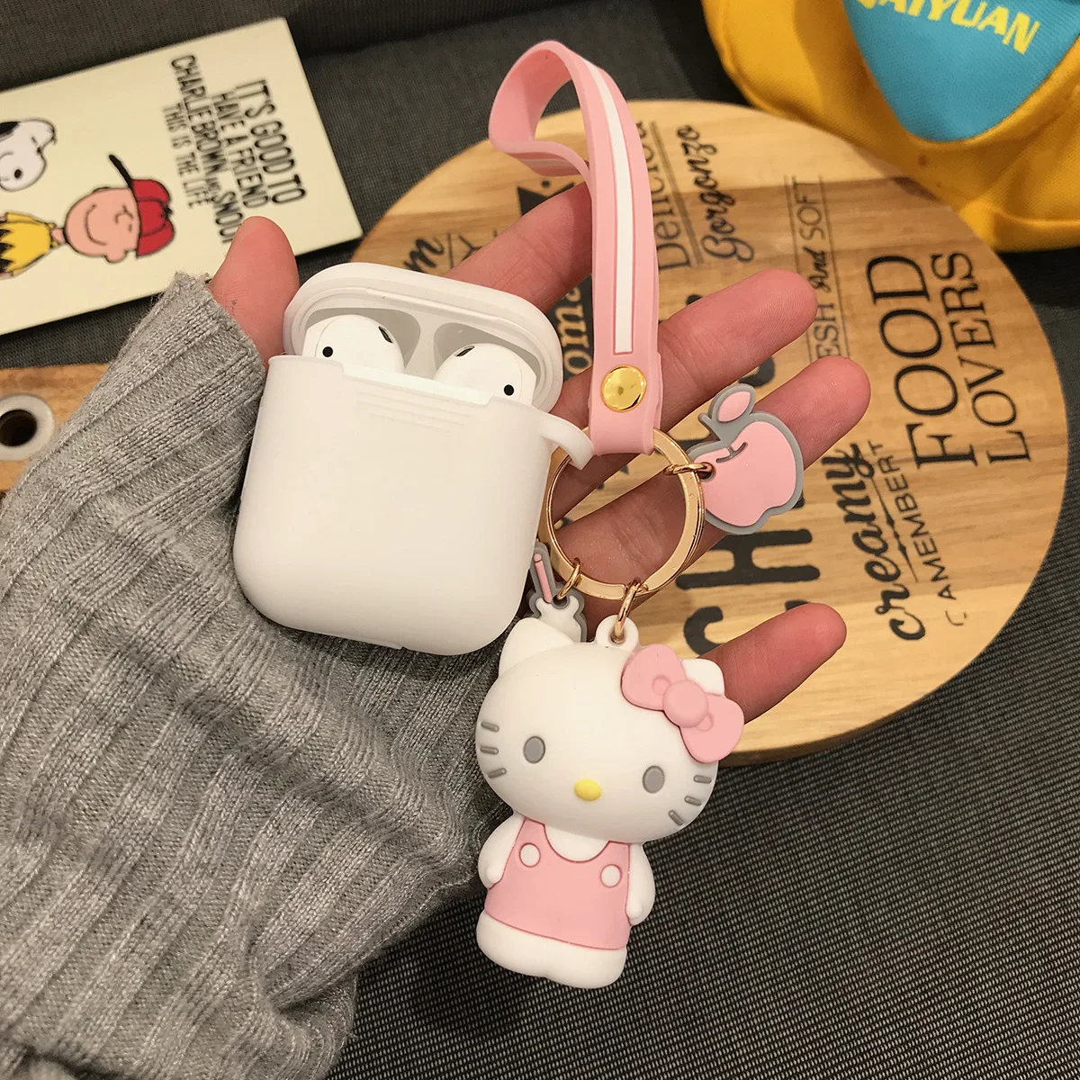 Хаки Для AirPods Защитная силиконовая Милая sanrio pudding dog мультяшная милая очаровательная Беспроводная bluetooth-гарнитура apple sof shell airpod - Цвет: Хаки
